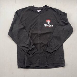 Voodoo Chopper Club graphic skull long sleeve shirt
